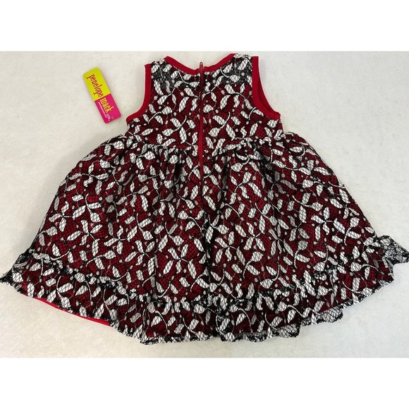 Penelope Mack Dress Red Black Overlay New Tags 12 Month - Picture 9 of 14